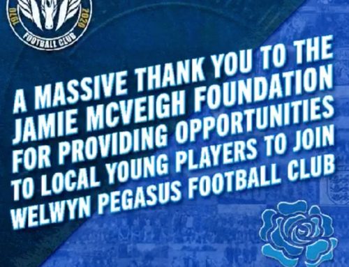 A Massive thank you from Welwyn Pegasus Football Club